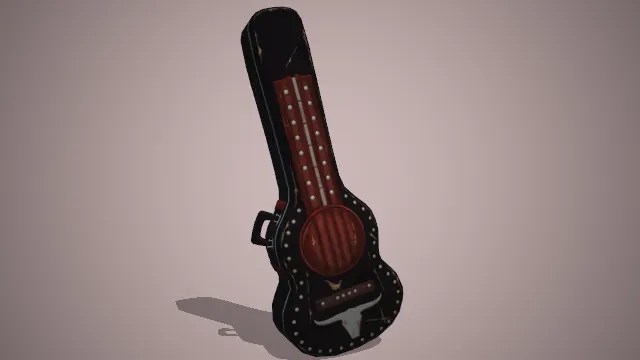 比较有特色的棕色的吉他背包