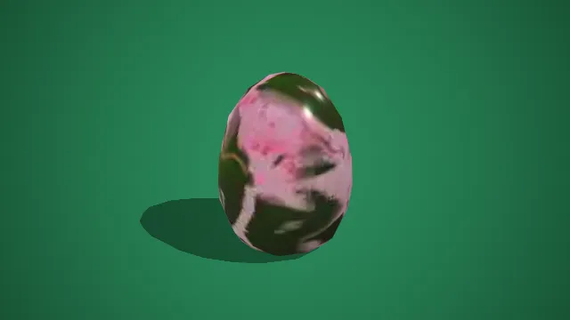 粉绿纹理宝石质感蛋形装饰摆件