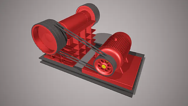现代  破碎机   机械设备3D模型