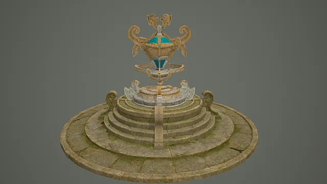 国风玄幻风格法阵祭坛模型