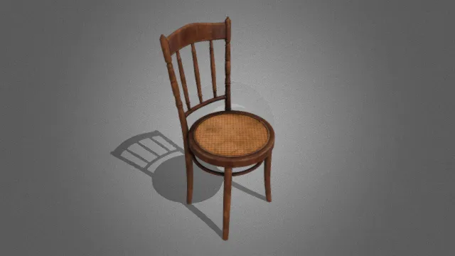 写实 家具 木头 靠背椅子