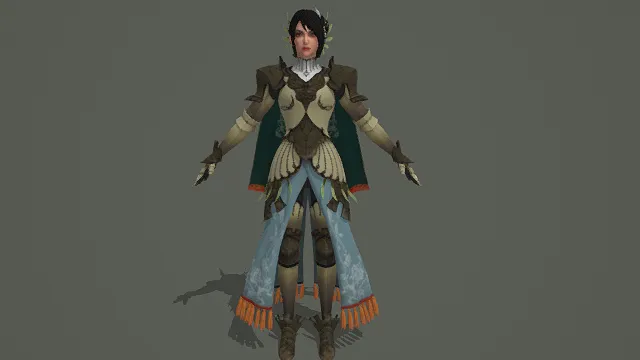 玉叶女武神·优雅型仙侠战将套装