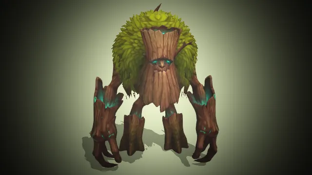 树人魔物  木质躯体  奇幻森林BOSS  拟人化植物形态