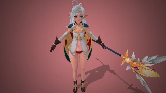 魔法师 女性角色 3d模型 手办 角色 pbr模型