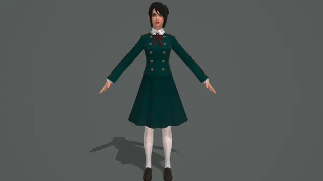 墨绿优等生·优雅型学院制服套装