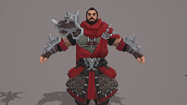 赤甲狂战·烈勇型古风陷阵猛士套装