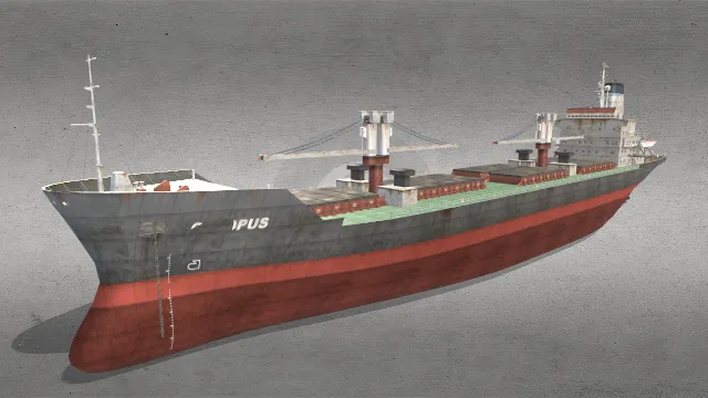 章鱼货运船大型船只游轮渡轮道具