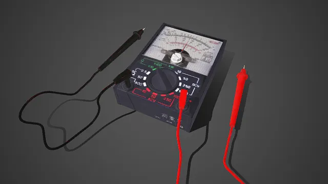 指针式万用表  黑红表  电笔 复古  电工测量工具  3D 模型  电压电阻