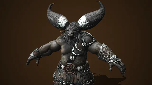 牛魔  怪物模型  怪兽  兽人  ZB雕刻