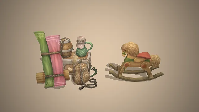 欧式乡村杂货  玩具组  做旧复古  童趣元素