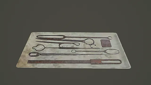 复古锈蚀风格医疗工具套装3D模型