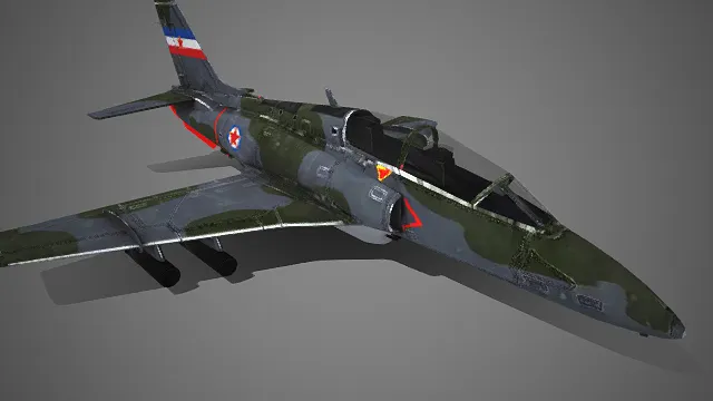 军用战机  迷彩涂装  喷气式飞机  作战  红五星标  流线型