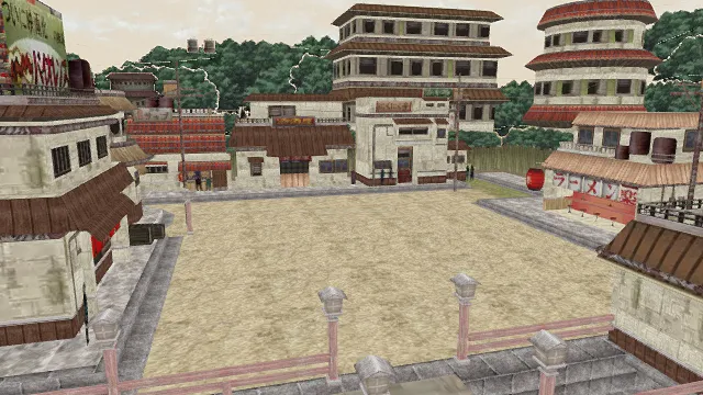 3D卡通风格日式小镇场景模型，创意设计（3D场景、卡通风格、日式和风风，场景设计主题）