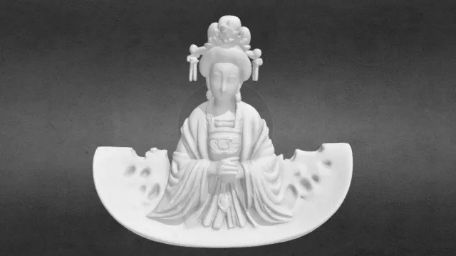 创意西瓜美人一体打印_obj.obj