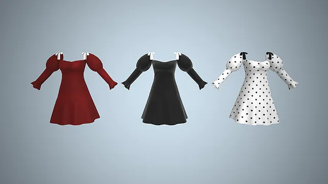 泡泡袖  甜酷风  复古风  方领  蝴蝶结