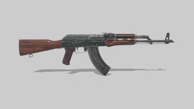 写实风格  3D枪械  硬核逼真  军事主题  突击步枪