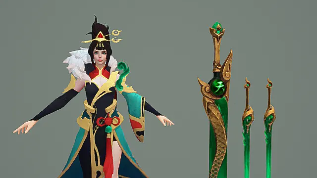 青蛇剑姬：国风仙侠女将套装