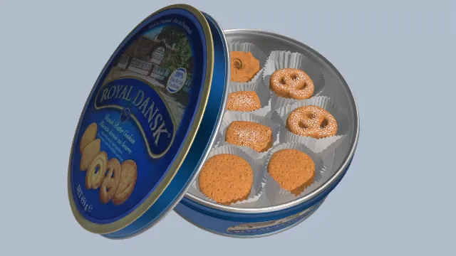 皇家丹麦曲奇饼干铁盒子包装