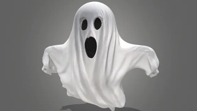 白布中的幽灵鬼魂角色魔幻恐怖模型