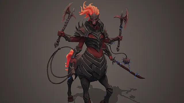 深渊四臂魔骑角色模型