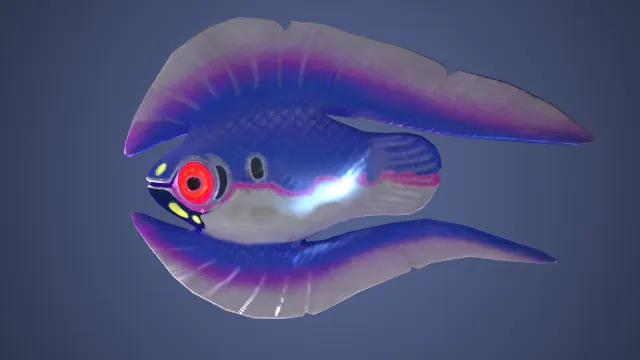 羽毛鱼变异海洋生物动画