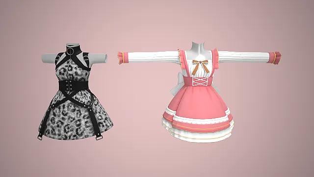 女性服装  豹纹裙装  甜系洛丽塔  绑带收腰