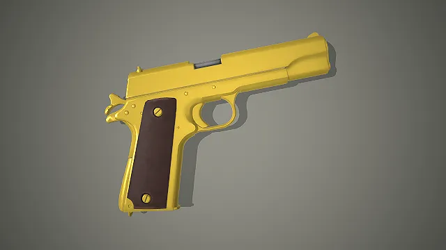 金色手枪  军用手枪  枪械模型  写实模型