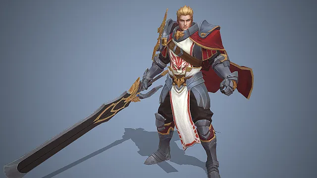 正义之剑  金发骑士  大剑武器  坦克定位