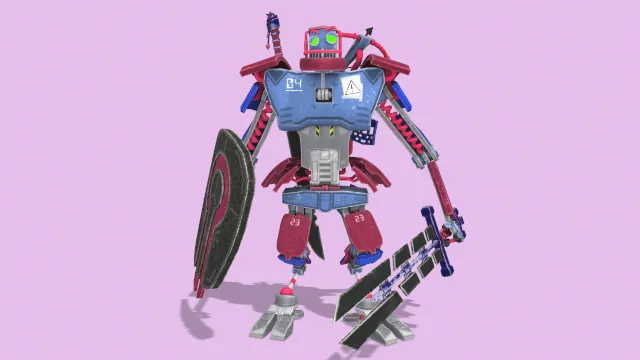 风格化机器人士兵机械科幻科技未来