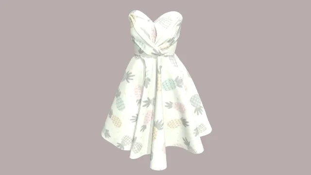 女性衣服 套装 裙子 pbr模型 服饰