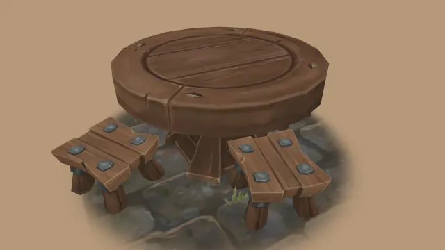 魔兽世界场景木桌椅道具