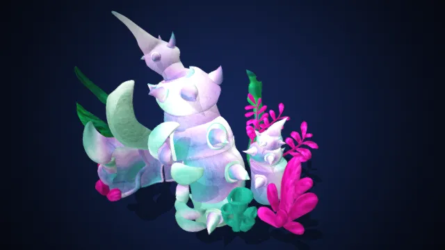 梦幻配色  海洋生物  共生结构  卡通奇幻模型