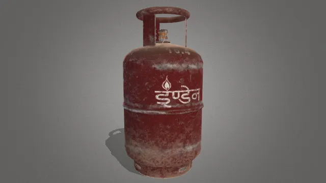 气体气瓶低多边形煤气罐生活用品