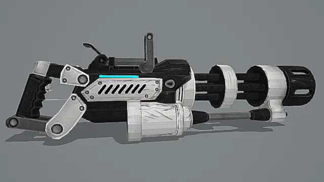 科幻轻量化风迷你加特林3D模型