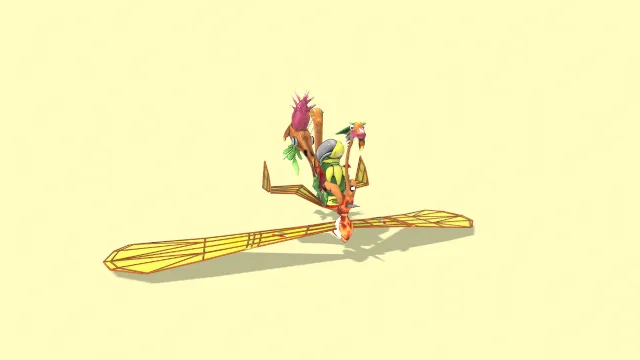 木制飞行器架子翅膀武器模型