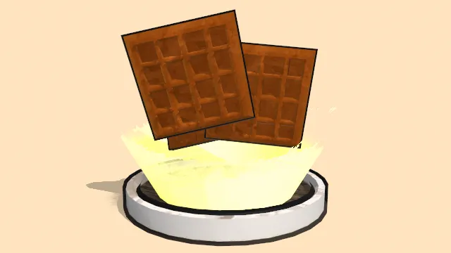 风格化华夫饼展示架食物机器