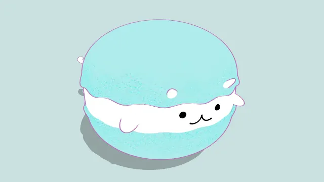 可爱夹心猫蓝色圆球动物