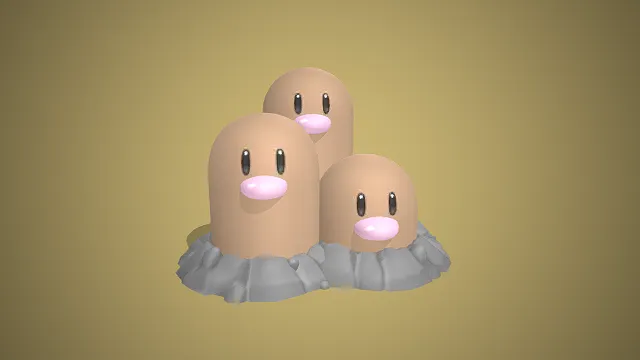 三地鼠  宝可梦  卡通形象  三兄弟造型