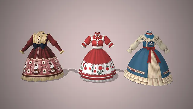 洛丽塔裙装  公主裙  蝴蝶结  印花设计