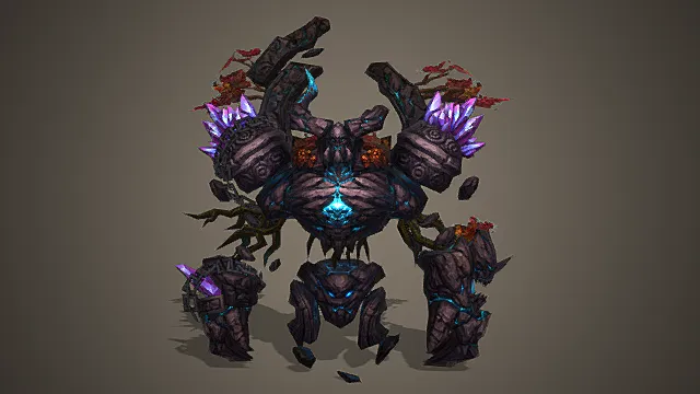  幽暗地底晶洞魔晶岩元素巨人模型