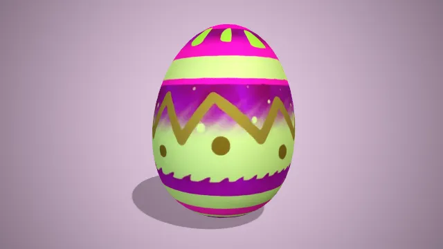 绿色和紫色绘制而成的彩蛋