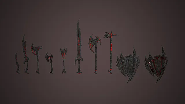 邪能暗血武器套装模型