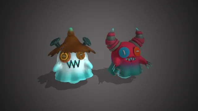 玩偶  幽灵  茅草帽  小恶魔  手工质感