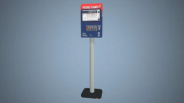 邮票自动售卖机  公共服务设备  怀旧公共服务  街道便民工具