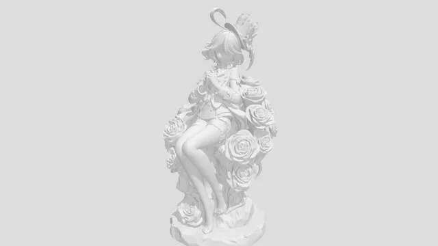 芙宁娜二创 玫瑰誓约stl