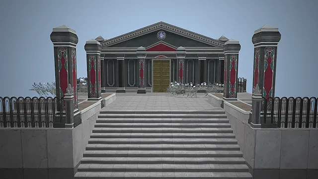 古典罗马神殿  石质阶梯  欧式宫殿  主城建筑