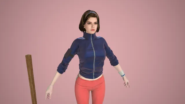 游戏模型 人物模型 运动风女孩 游戏皮肤