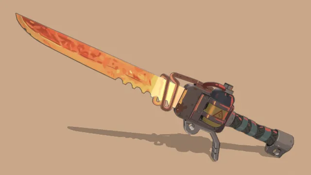 卡通风格化荒原之剑武器模型