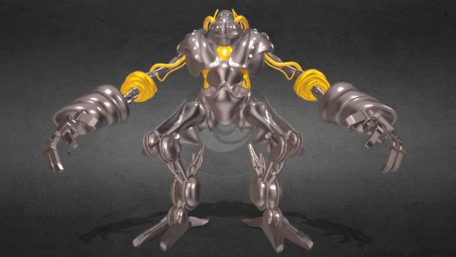 未来科技生锈的智能机器人