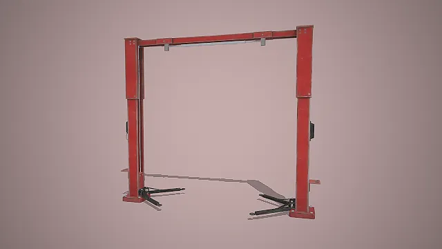 双柱举升机  汽修设备  工业风  车辆维修